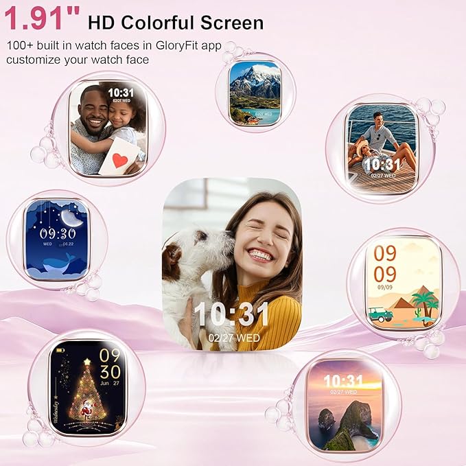 Smart Watch(Answer/Make Calls), 1.91" Smartwatches for Women Men, Fitness Tracker with 110+ Sport Modes, IP68 Waterproof, Heart Rate/Sleep/Spo2 Monitor, Pedometer, Activity Tracker for Android iOS