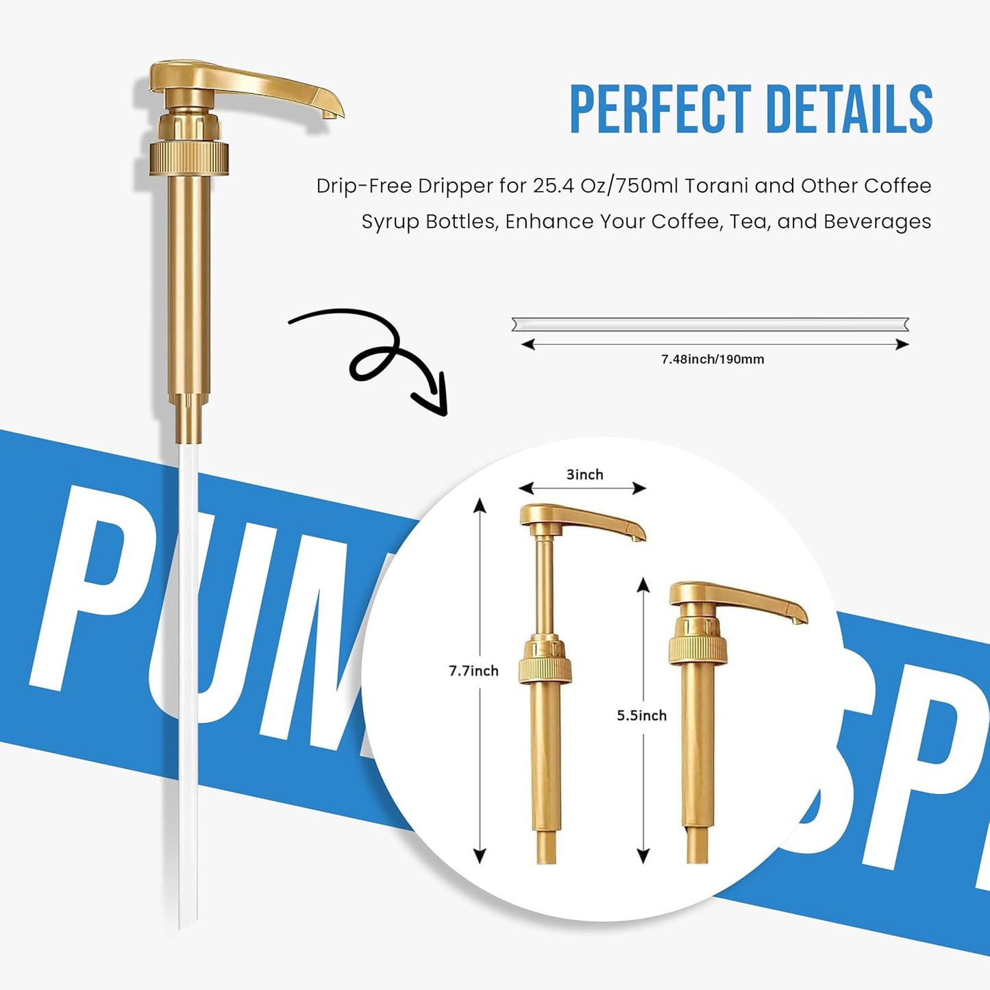 Coffee and Tea Syrup Variety Pack - Sugar Free Vanilla, Salted Caramel & Hazelnut Syrups for Coffee with 3 Jimoco Syrup Pump Dispenser Compatible with 25.4 Ounces