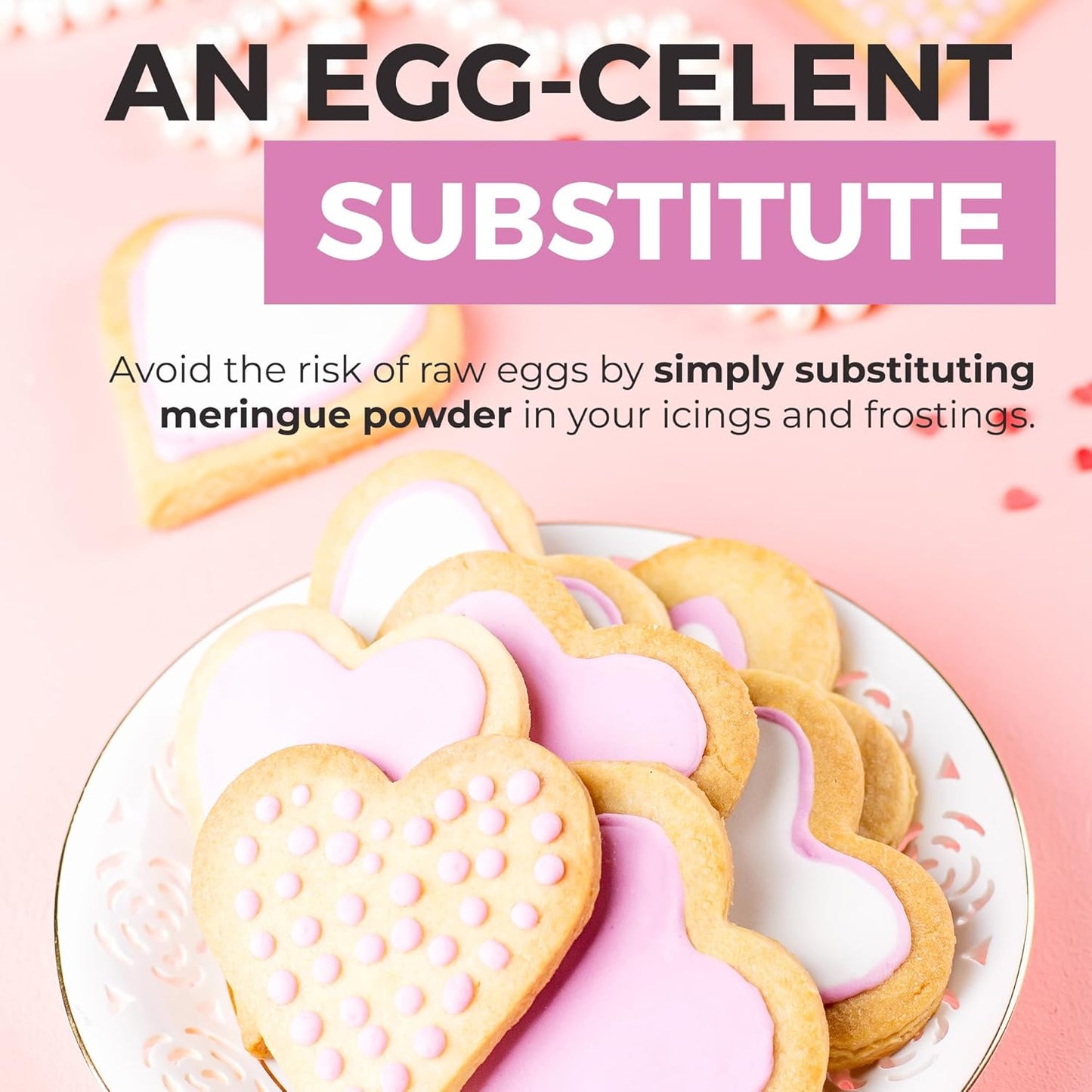 Meringue Powder (5lb) For Royal Icing, Premium Quality, High Egg White Formula, Create Incredible Royal Icing or Frosting for Sugar Cookies, Naturally Flavored, Verified Gluten Free, Non-GMO Sourced