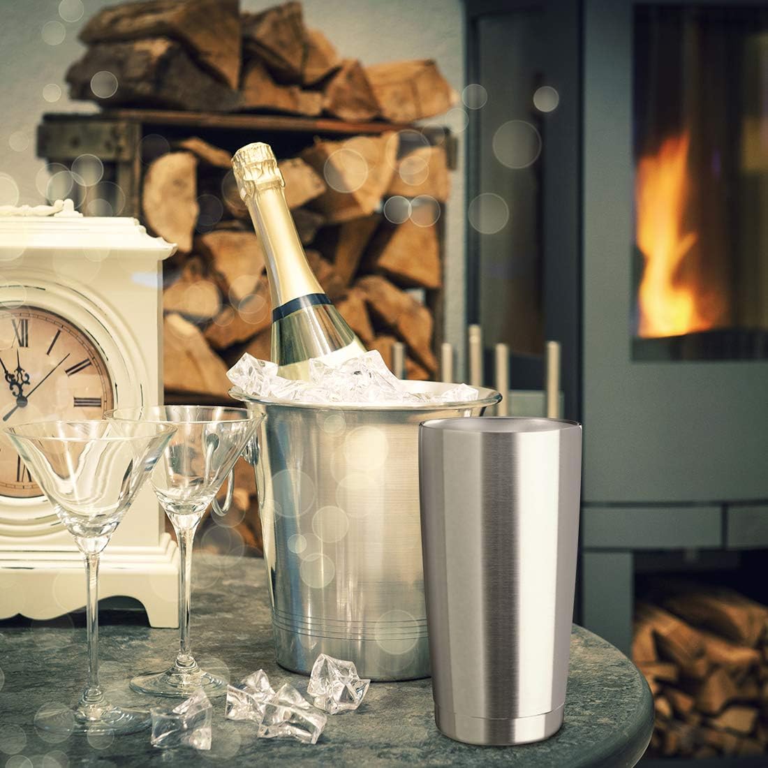 20oz Tumbler Bulk Stainless Steel Vacuum Insulated Tumblers with Lid Double Wall Travel Mug, Powder Coated Coffee Cup, Suitable for Ice Drinks and Hot Beverage (Stainless steel 12pack)