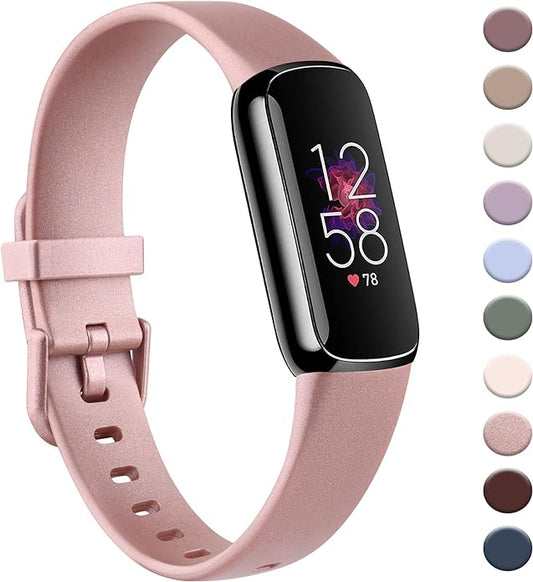 AK Sport Band Compatible with Fitbit Luxe Bands for Women Men, Soft Silicone Replacement Sport Straps Wristbands for Fitbit Luxe Fitness and Wellness Tracker
