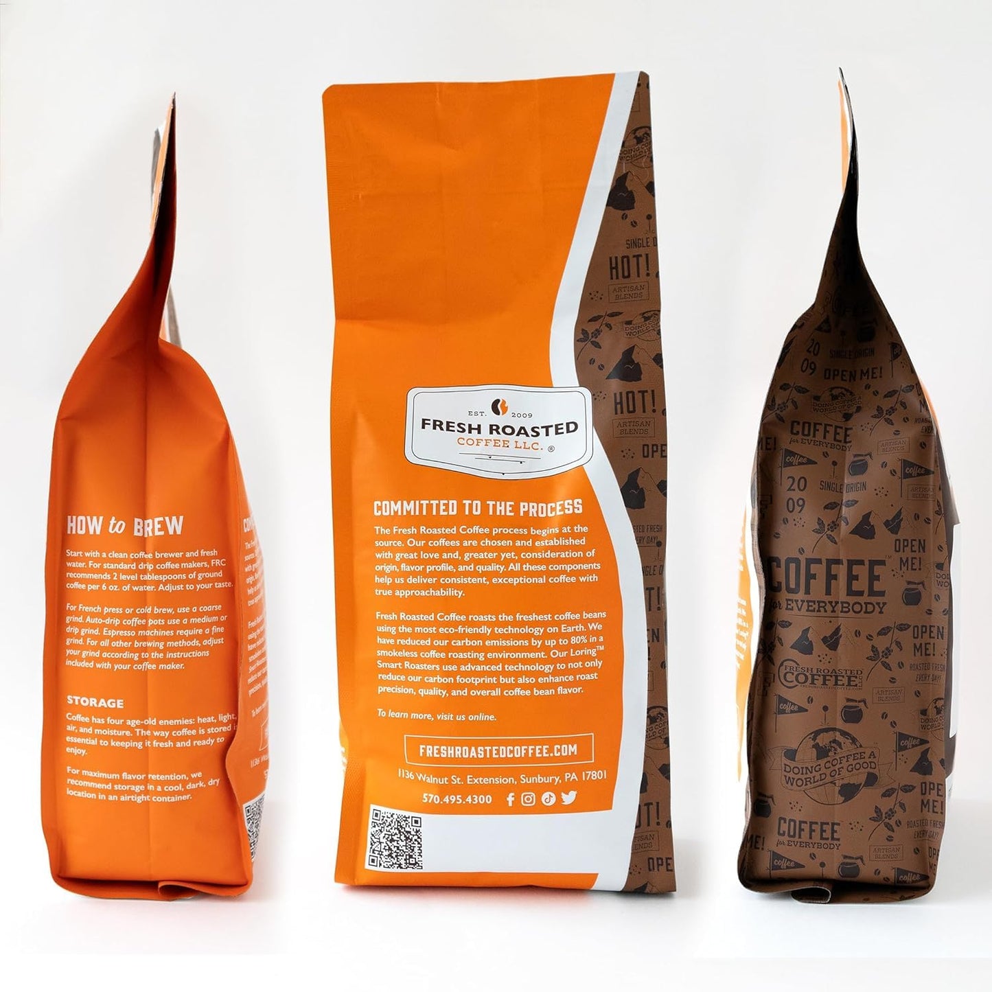 Fresh Roasted Coffee, Organic Peru | Mold & Myco 3rd Party Tested, USDA Organic, Kosher | Med Roast 2 lb (32 oz) Ground