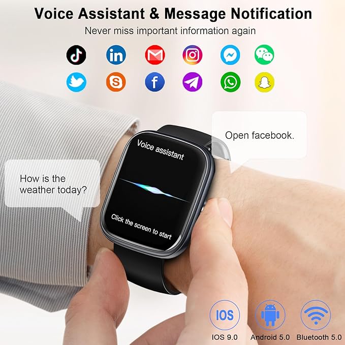Smart Watch for Men Women, 2025 HD 1.91" Smartwatches (Answer/Make Call), 112+ Sports Modes Fitness Activity Tracker, Calories/Heart Rate/Sleep Monitor, IP68 Waterproof Step Counter for Android iOS