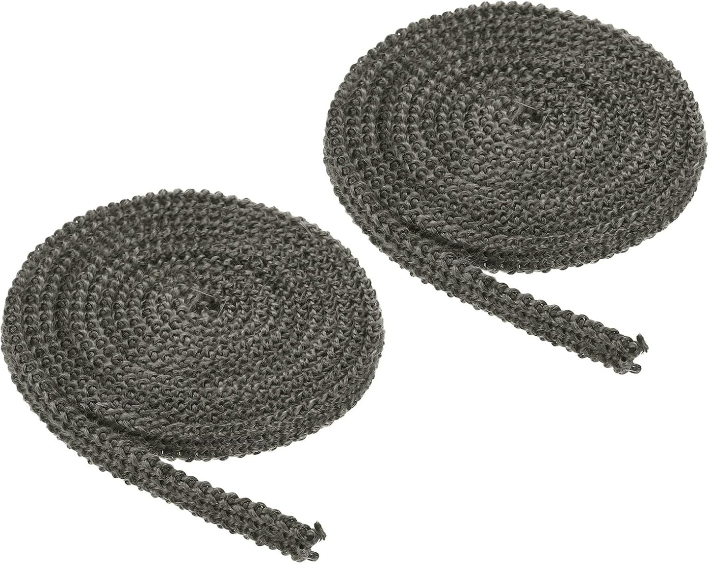PATIKIL Wood Stove Gasket, 2Pcs 3/8" x 1/8" x 118" Flat Graphite Fiberglass High-Temperature Resistance Seal Rope for Stoves Fireplace Door, Black