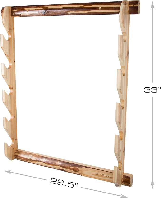 Rush Creek Creations Indoor 5 Rifle/Shotgun Wall Storage Display Rack - Convenient Easy Assembly