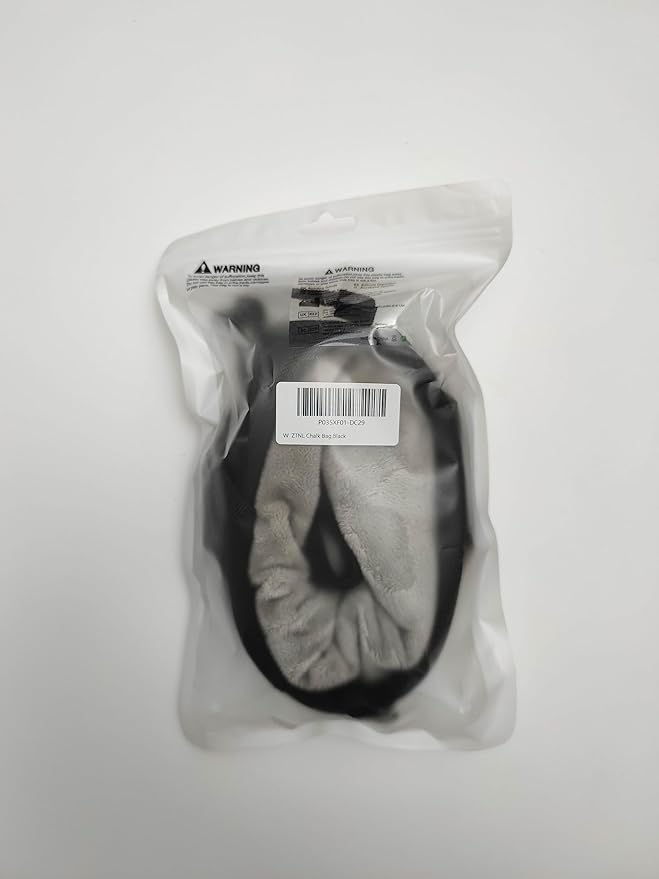 MoKo Rock Climbing Chalk Bag, Bouldering Chalk Pot Bucket with Adjustable Belt & Carabiner Drawstring Climbing Gear