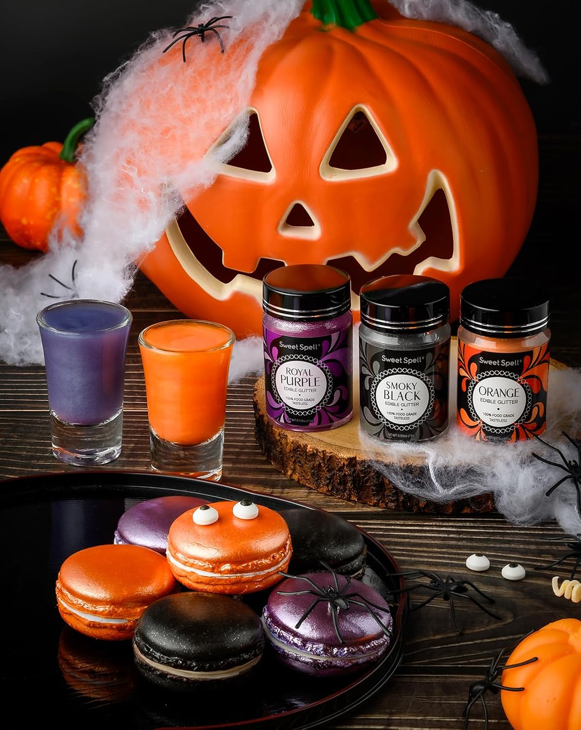 Sweet Spell Edible Glitter (15g) - Shimmer Sparkles for Drinks, Cakes, Cocktails - 100% Edible & Food Grade Glitter, Vegan, Gluten-Free (Black)