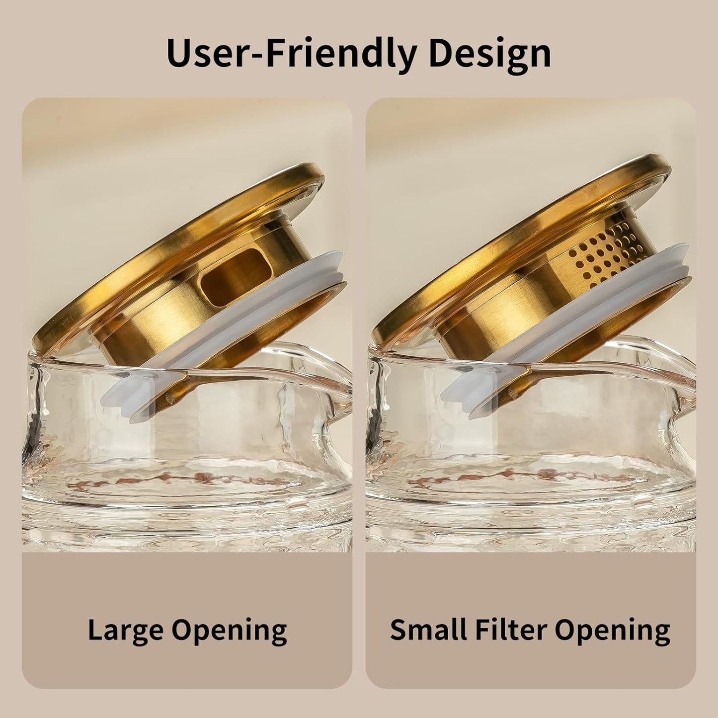 Glass Pitcher with Lid,84 oz/2.5 Liter Vintage Water Pitcher, Clear Borosilicate Glass Water Carafe for Cold Brew, Coffee, Lemonade, Iced Tea, Juice, Beverage, Heat Resistant Water Glass Jug