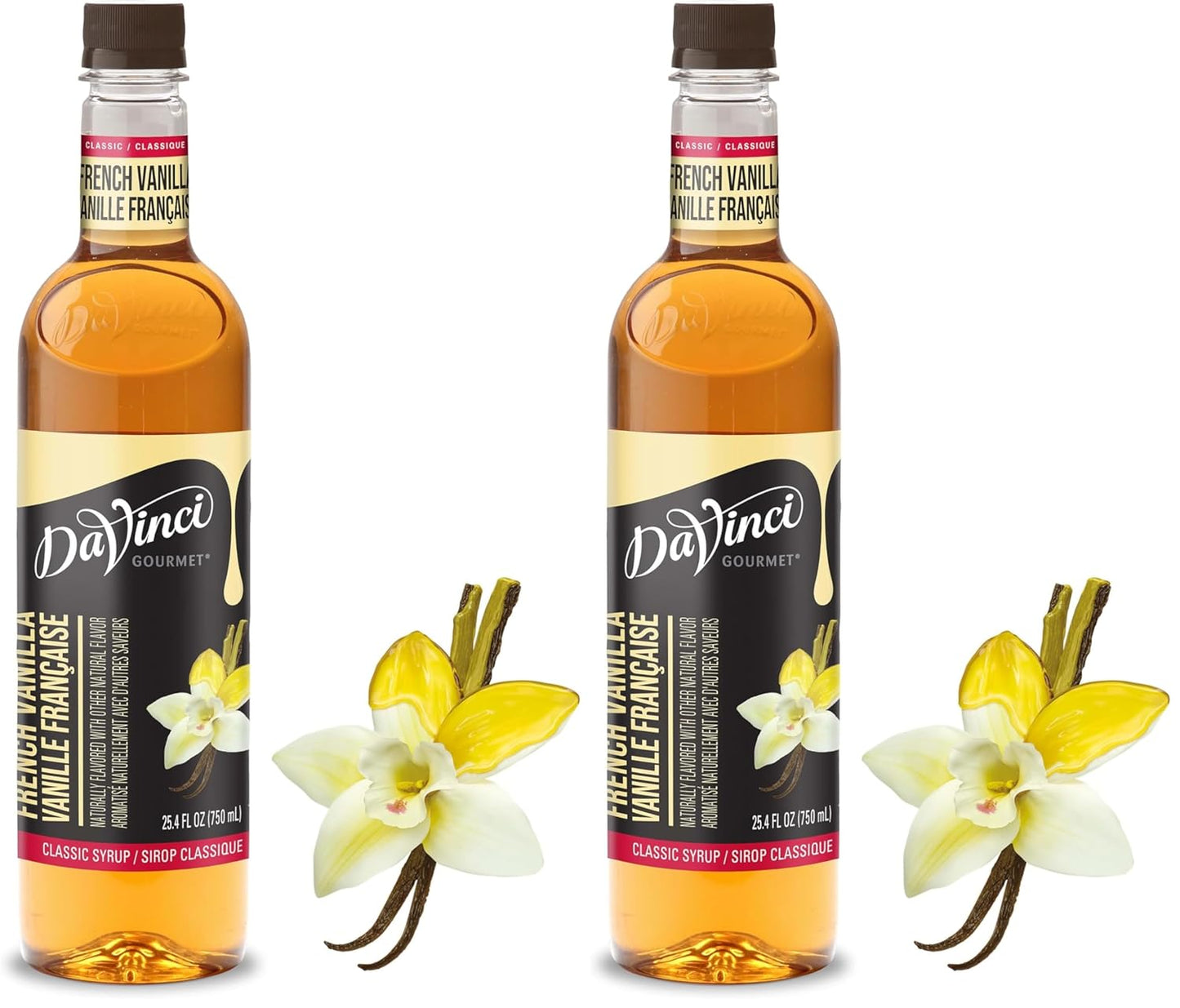 DaVinci Gourmet Classic French Vanilla Syrup, 25.4 Ounce (Pack of 8)