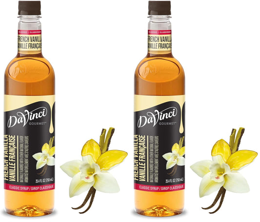 DaVinci Gourmet Classic French Vanilla Syrup, 25.4 Ounce (Pack of 8)
