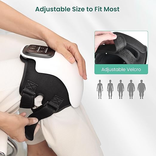 Snailax Cordless Knee Massager with Heat, FSA HSA Eligible, Heating Pad for Knee Pain, 3 Vibration Modes & 3 Heating Levels, Gifts for Men, Women, Heated Knee Brace Wrap