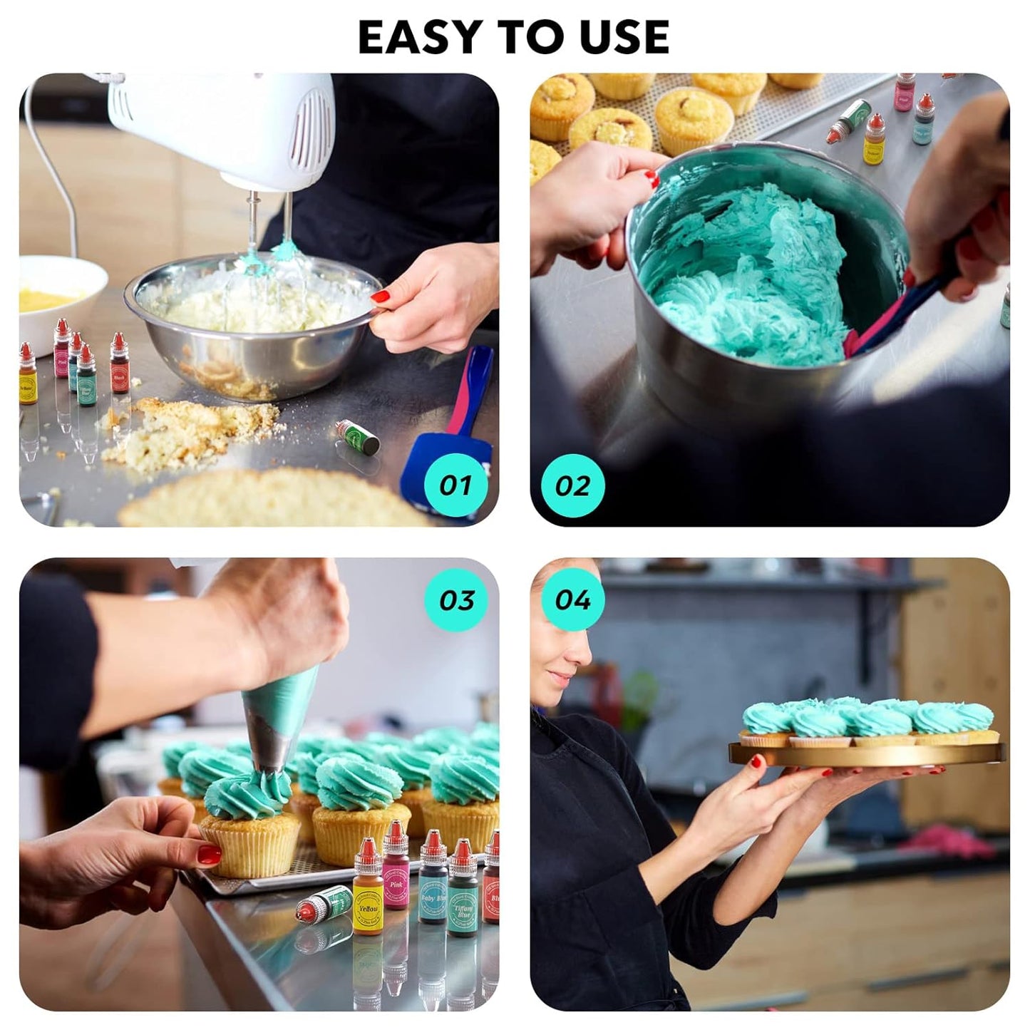 Oil Based Food Coloring for Chocolate, 20 Colors Food Coloring Set for Cake Decorating - Nomeca Food Grade Edible Food Dye for Baking,Candy Melts Cookies Fondant - .25 Fl. Oz Bottles