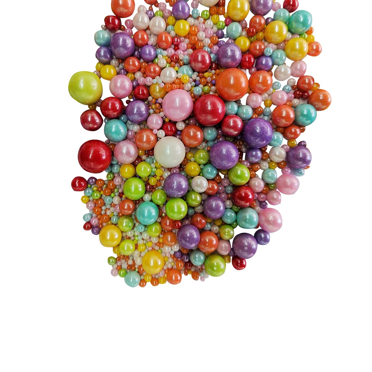 Edible Multicolor Sugar Pearls Candy Sprinkles 120G/ 4.23Ounce Baking Cake Sprinkles Cupcake and Cake Topper Cookie Decorations Wedding Party Valentines Halloween Christmas Supplies