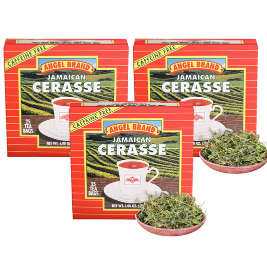 Angel Brand Cerasse Tea Bags Jamaican 25 – Pack of 3 – Herbal Tea for Cleansing, Detox, &