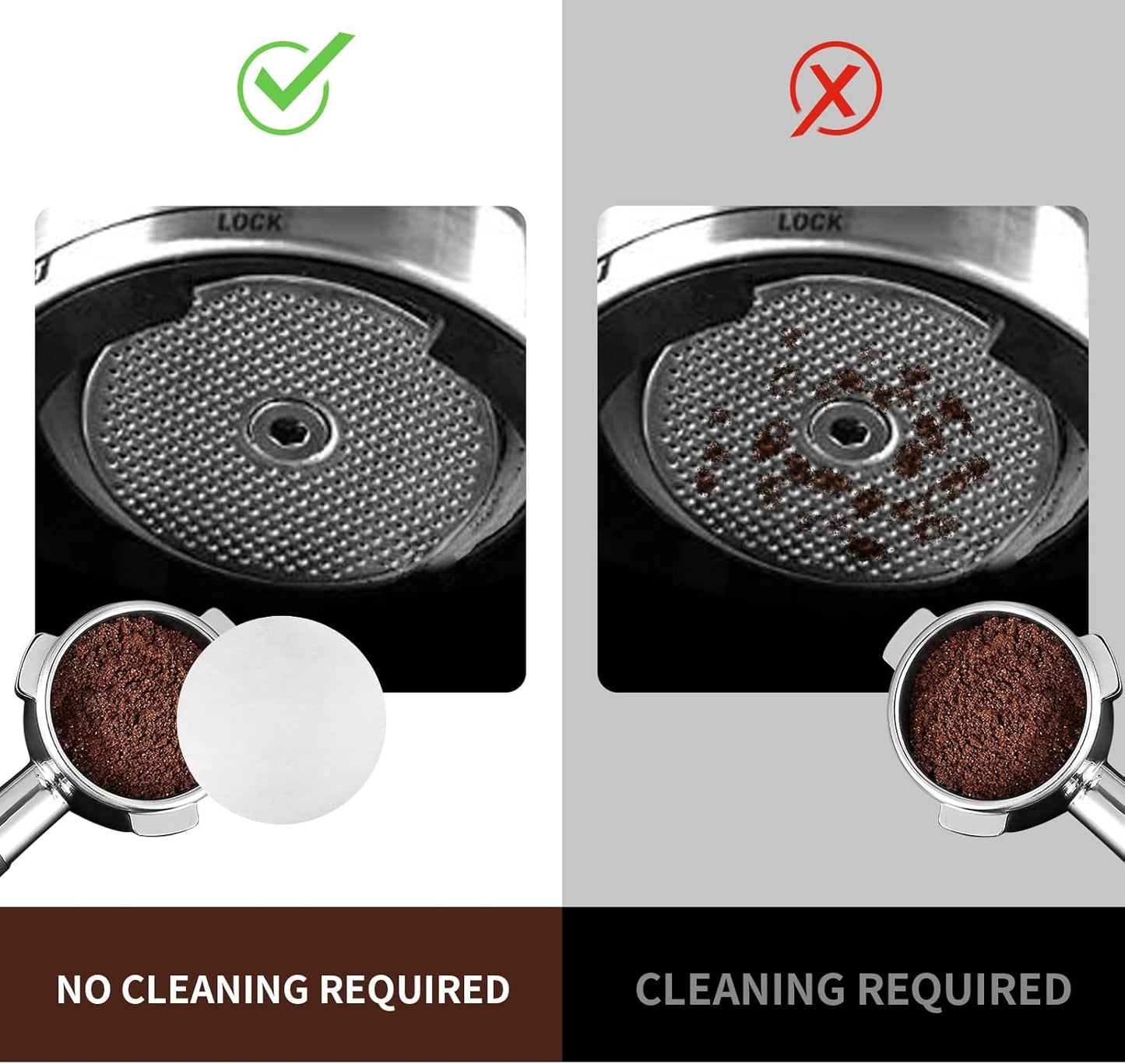 1000 Pcs Coffee Paper Filter for Espresso Coffee Maker, 58 mm Unbleached Espresso Filter Puck Screen Portafilter Paper Compatible with Breville Barista, Mr. Coffee and Other Espresso Machine