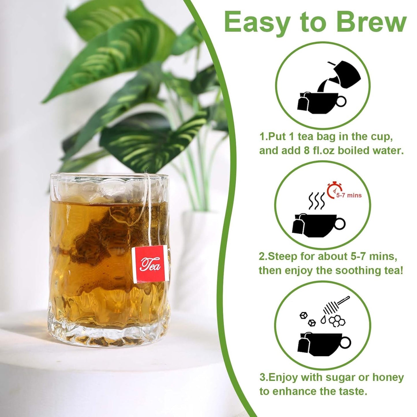 TEARELAE - Guava Leaves Tea Bags - 70 Count - 100% Pure Natural Guava Leaves - Aid in Digestion, Promote Relaxation - Non-GMO - Caffeine-Free