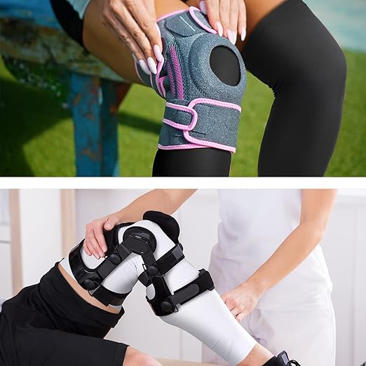 Sosation 8 Pcs Knee Brace Undersleeve Knee Sleeve for Under Brace Closed Patella Compression Breathable Leg Sleeves for Men Women Thigh Shin Support for Sports Protector(X-Large)