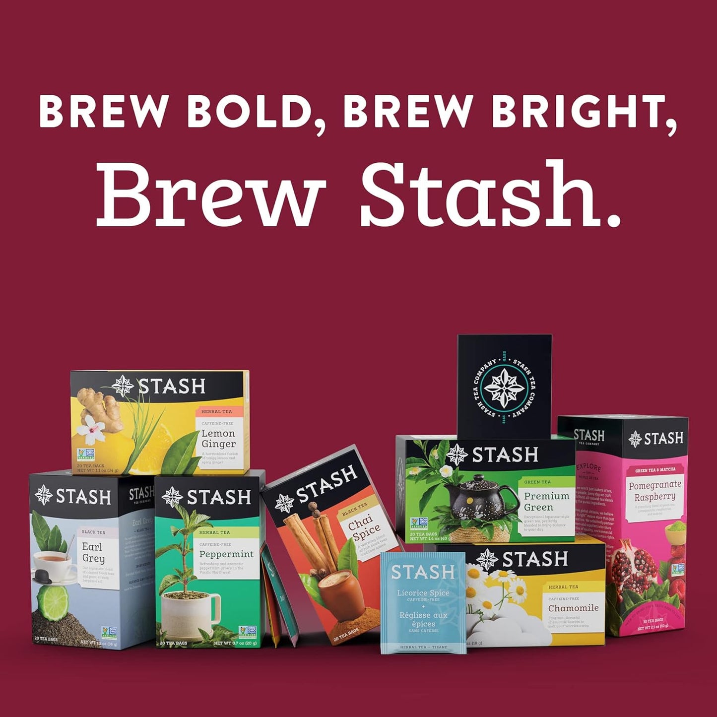 Stash Tea Orange Spice Black Tea - Caffeinated, Non-GMO Project Verified Premium Tea with No Artificial Ingredients, 30 Count (Pack of 6) - 180 Bags Total