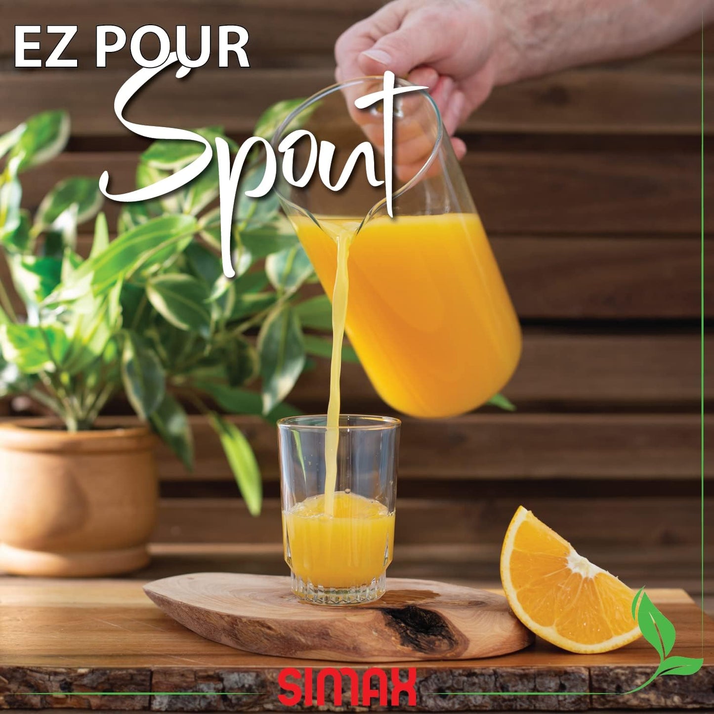 Simax Glass Pitcher, 32 Ounce (1 Quart) Borosilicate Glass, Hot and Cold Safe Iced Tea Pitchers for Drinks, Made in Europe Glass Water Pitcher, Cocktail Jug, Lemonade, Sangria