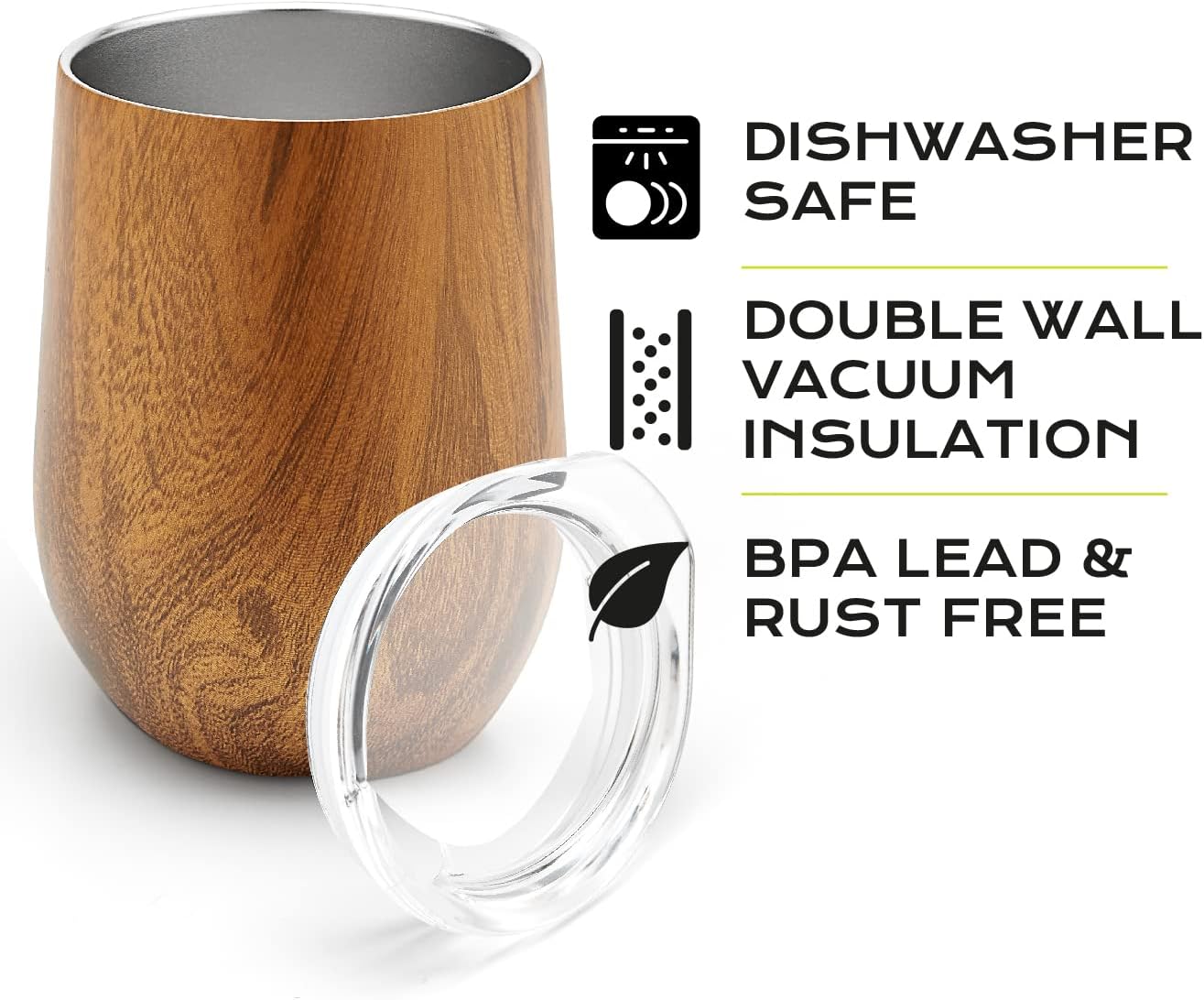 BALIBETOV Premium Stainless Steel Yerba Mate Gourd Set, 5 Pcs Including 12 oz Gourd with Lid, 2 Bombillas, Cleaning Brush | BPA Free, Insulated