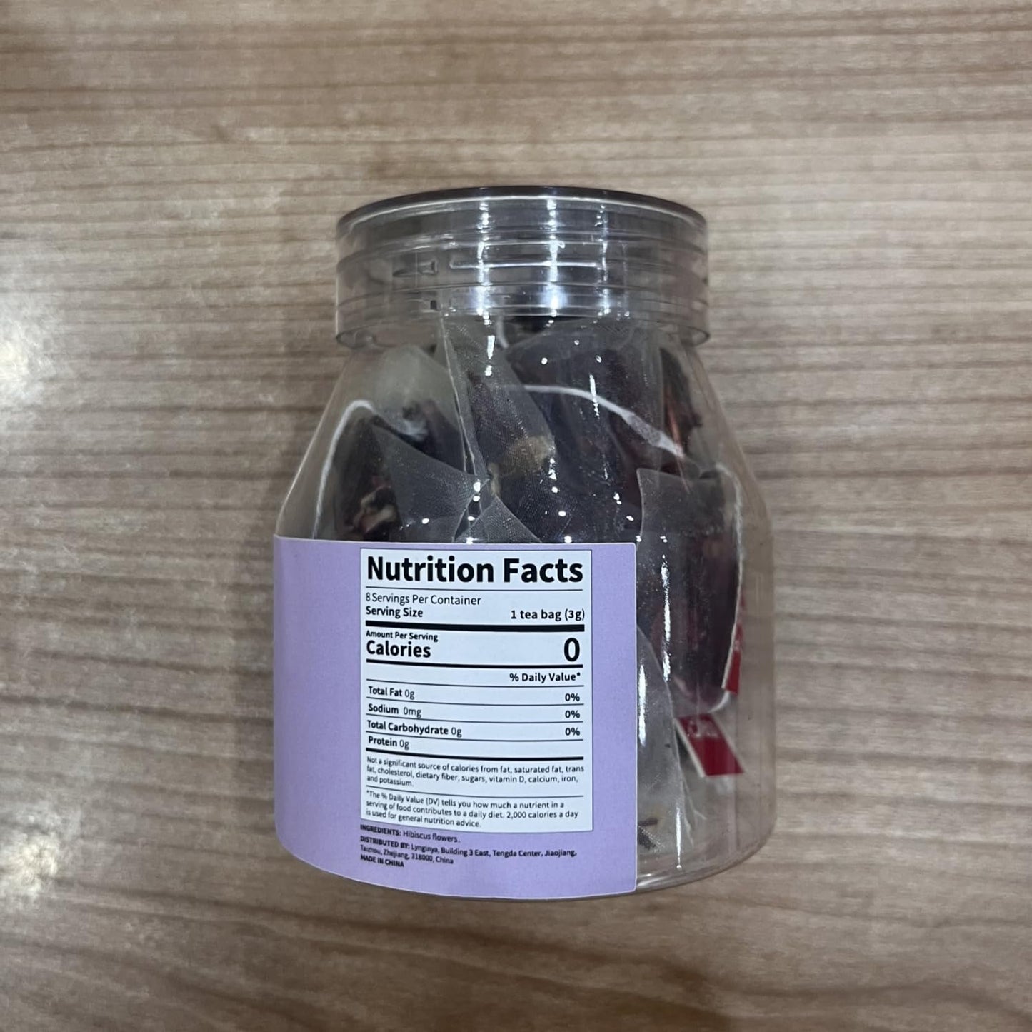 Lynginya Hibiscus Tea, 8 Tea Bags - Premium Hibiscus Leaves - Natural Herbal Tea - Sweet and Sour