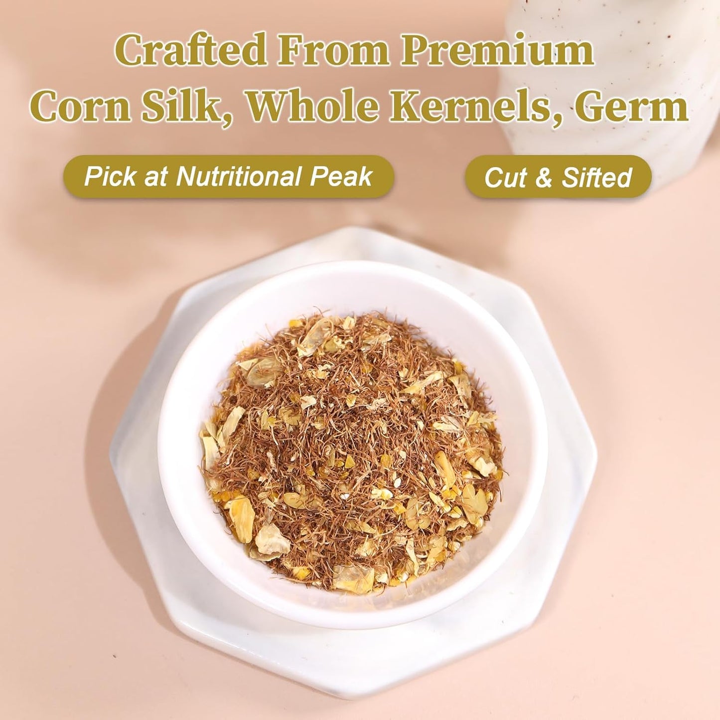 Fullchea - Corn Silk Tea Bags, 50 Counts - Subtly Sweet Flavor & Corn Aroma - Non-GMO - Caffeine-Free - Support Kidney & Aid Digestion