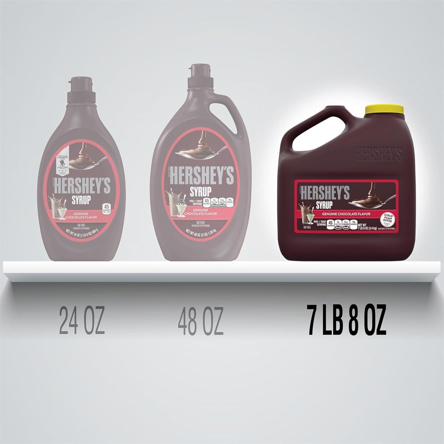HERSHEY'S Chocolate Flavored Syrup Bulk Jug, 7.5lbs