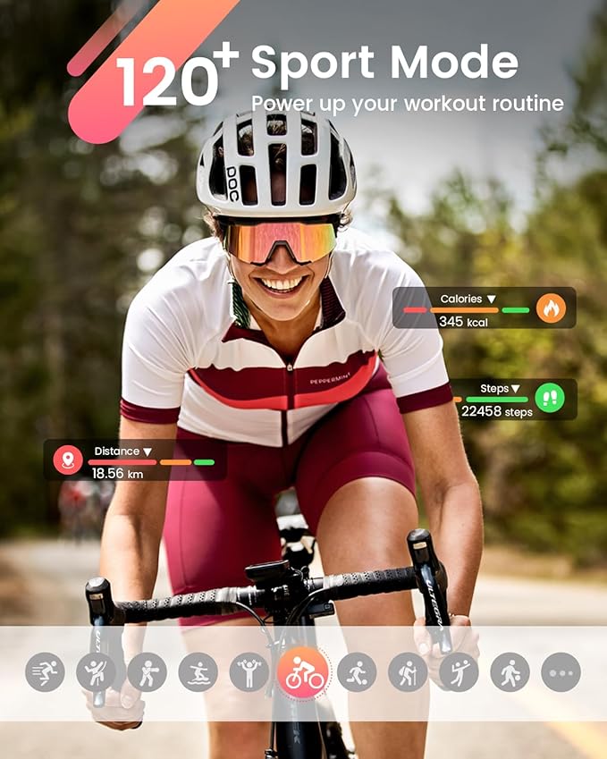 Smart Watches for Women Fitness Trackers: Smart watch with 1000mAh 100 Day Battery Life Bluetooth Call Heart Rate Blood Pressure SpO2 Sleep Monitor 120+ Sports 5ATM Pedometer for iPhone Android Phones
