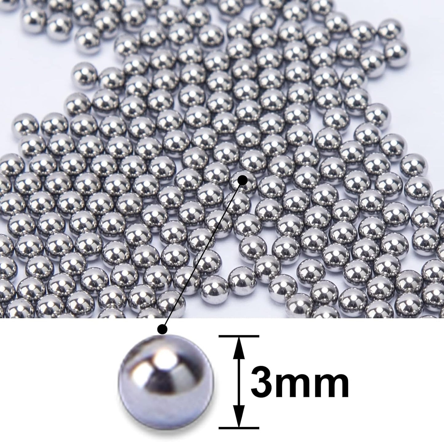 1500 PCS Metal Cleaning Beads Reusable Decanter Beads for Glass Bottles, 304 Stainless Steel Water Bottle Cleaner Balls 3mm Wine Glass Cleaning Beads for Decanters Vases Carafes, Wine Accessories