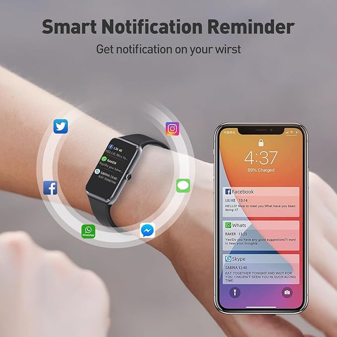 Activity & Fitness Trackers,1.47" Smart Fitness Watch with 24/7 Blood Pressure/Blood Oxygen/Heart Rate/Stress Monitoring, IP67 Waterproof Calorie Step Sleep Tracker Health Watch for Women Men