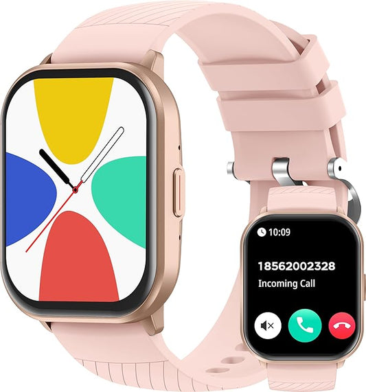 Smart Watch (Answer/Make Calls), 2.01" Fitness Tracker Watch for Men Women, Heart Rate Blood Pressure Monitor Sleep Tracker Step Tracker, Waterproof Smart Watches for Android iOS Phones