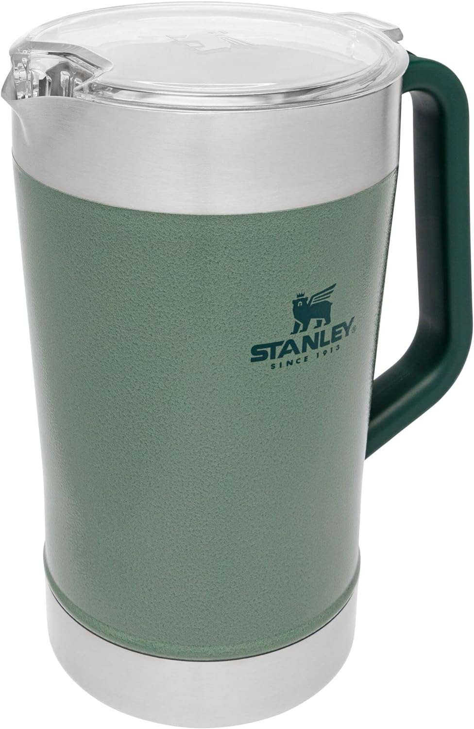 Stanley Stay-Chill Pitcher 64 oz | Cold Water, Beer, and Drink Pitcher with Lid | Large Capacity Durable Beverage Container with Handle | Insulated Stainless Steel | BPA-Free | Hammertone Green