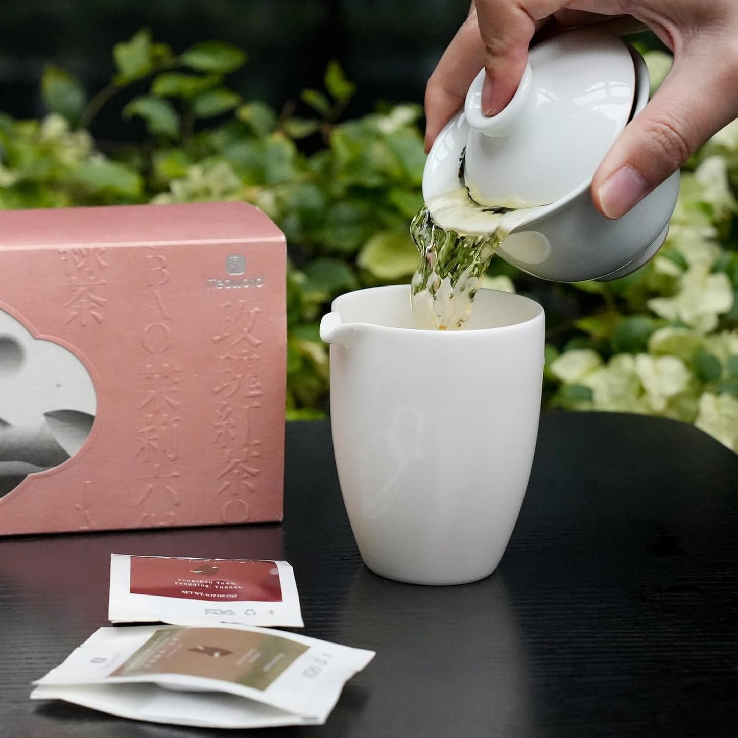 iTeaworld Chinese Flower Tea Sampler - 6 Flavor Mixed Pack (Jasmine Black/Green/Tieguanyin/Liu Bao Tea, Osmanthus Tieguanyin, Rose Black Tea), Assorted Tea, 20 Individual Small Packages, 3.53oz