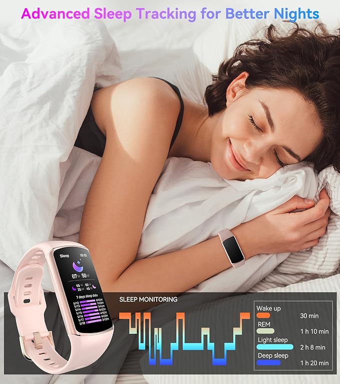 Smart Watch Fitness Tracker with 24/7 Heart Rate, Blood Oxygen Blood Pressure Monitor Sleep Tracker 120 Sports Modes Activity Tracker Step Calorie Counter IP68 Waterproof for Andriod iPhone Women Men