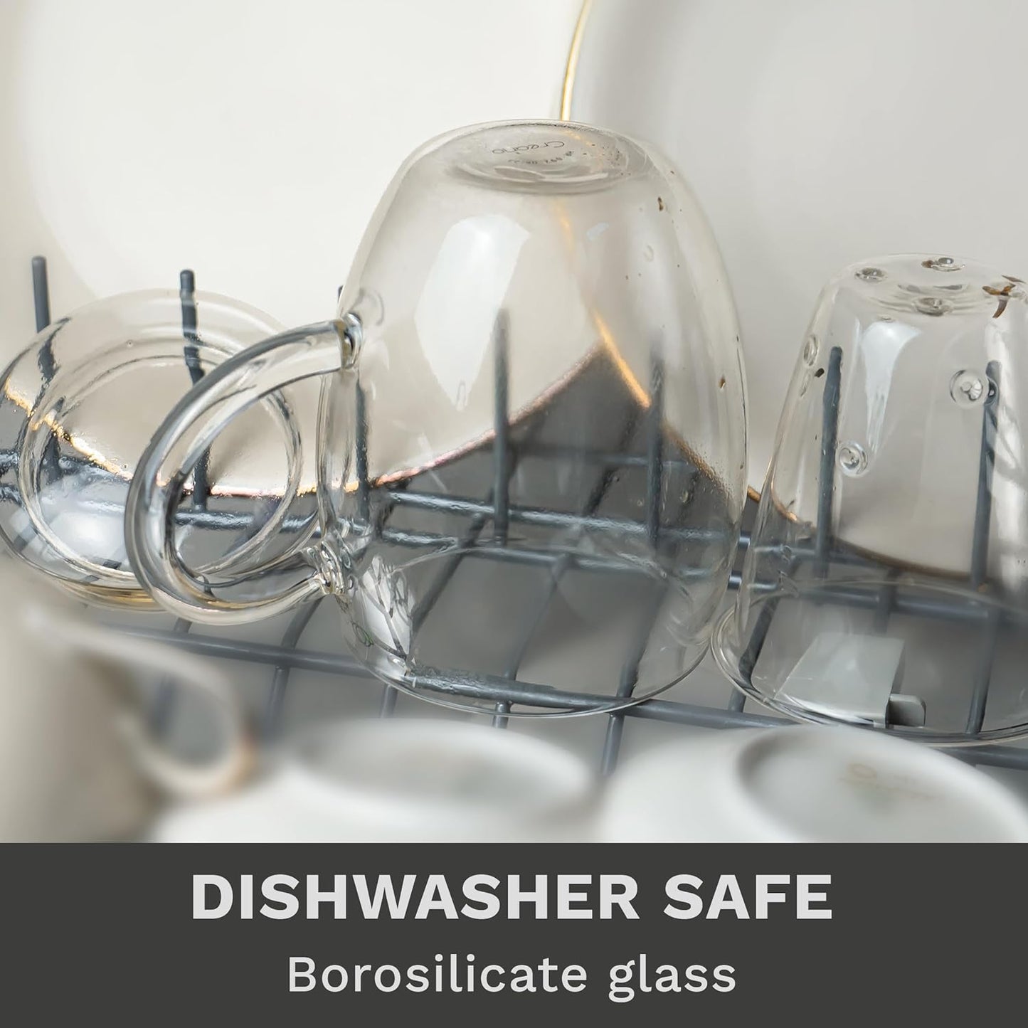 Creano 2x All-In-One Tea Glass with integrated Glass Filter and Lid - 14oz (400ml)