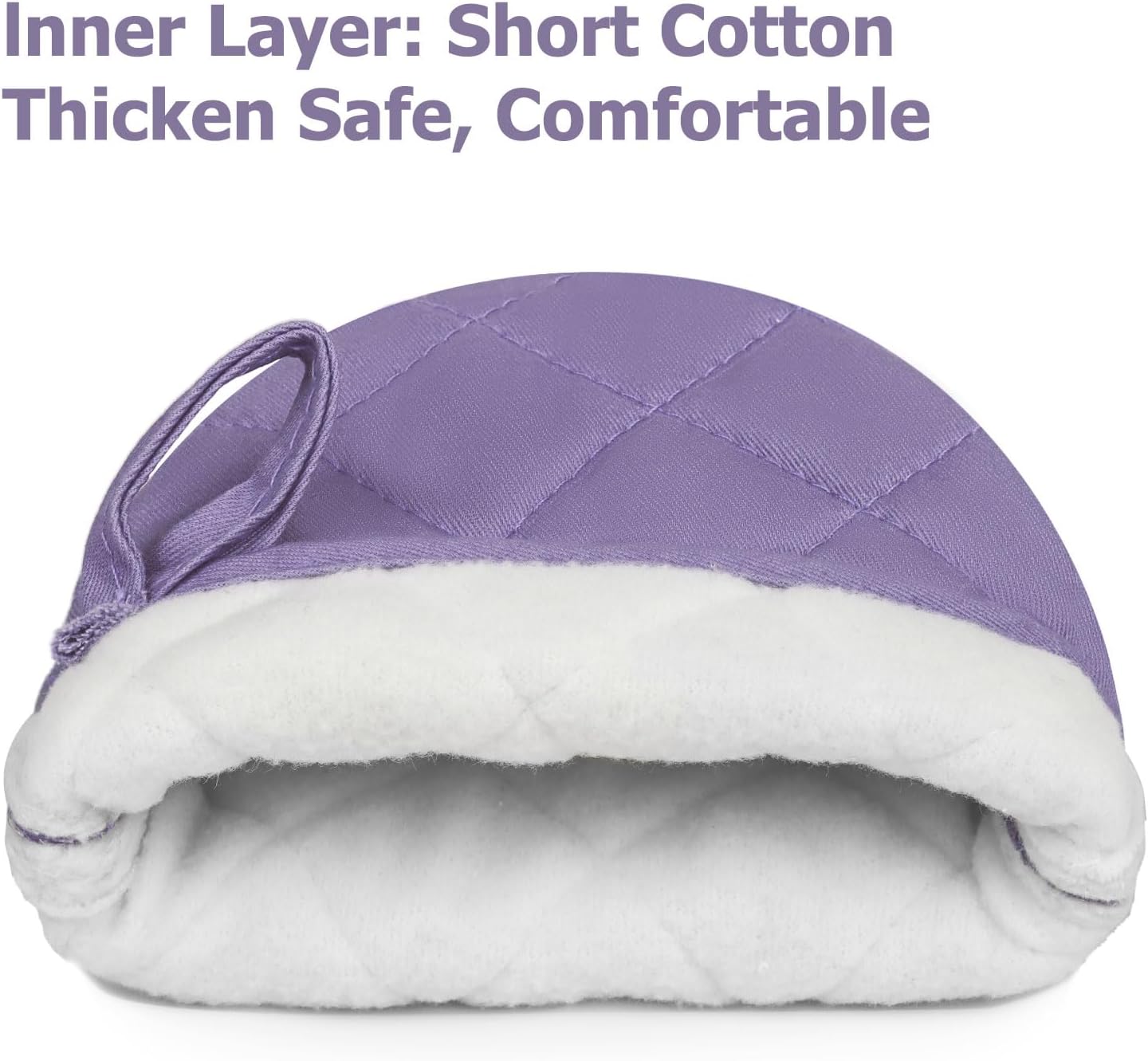 1 Pair Short Oven Mitts, Heat Resistant Silicone Kitchen Mini Oven Mitts for 500 Degrees, Non-Slip Grip Surfaces and Hanging Loop Gloves, Baking Grilling Barbecue Microwave Machine Washable