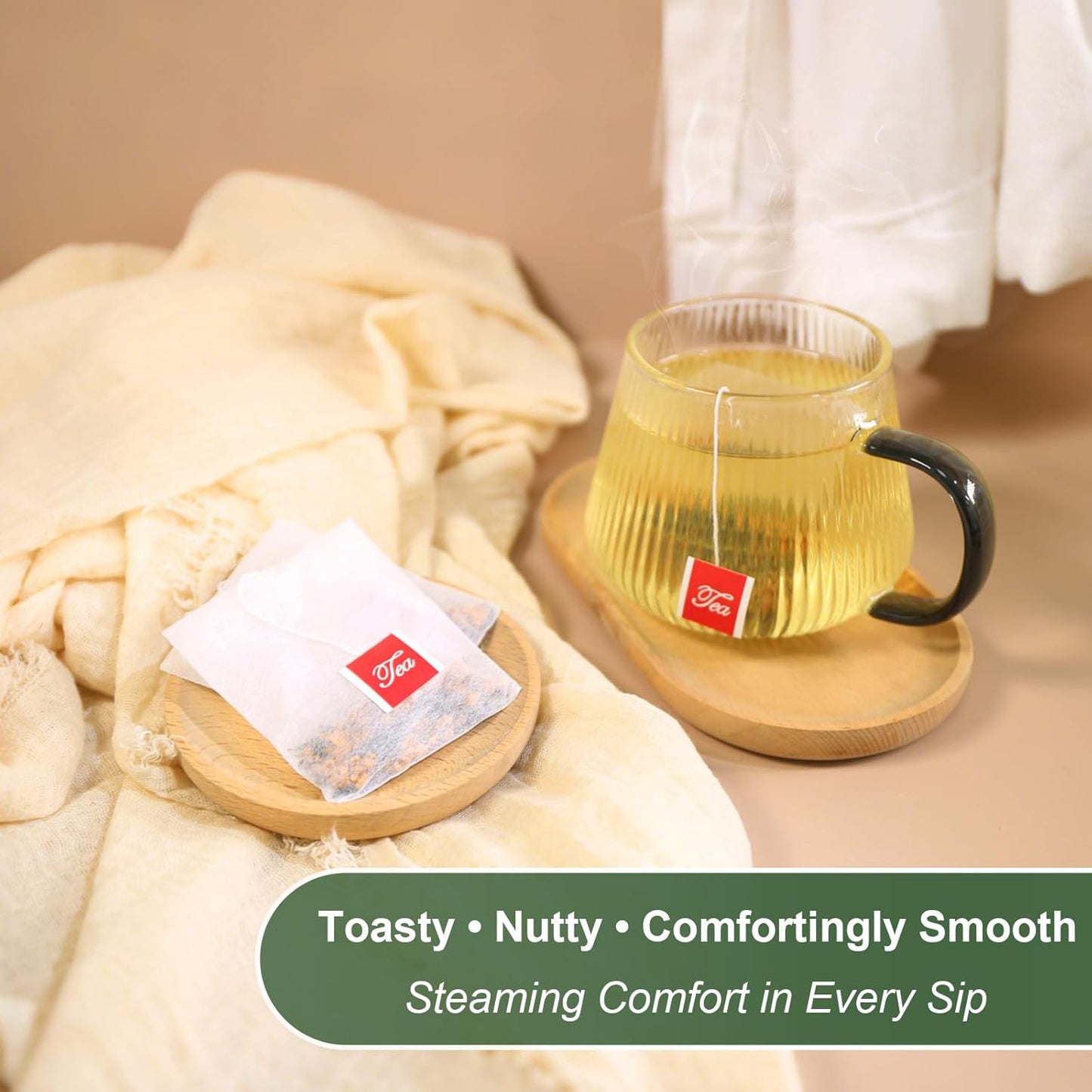 TEARELAE - Genmaicha Tea, 40 Count - Genmaicha Green Tea with Roasted Rice - Smooth Flavor - Non-GMO - Low Caffeine