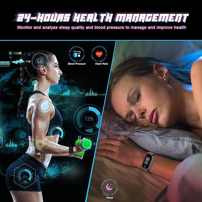 Smart Watch with Earbuds for Women and Men,Activity Fitness Tracker Watch Combo Bluetooth Earbuds Can Receive Calls Messages Sleep Tracker Calorie Counter for Men Women Kids