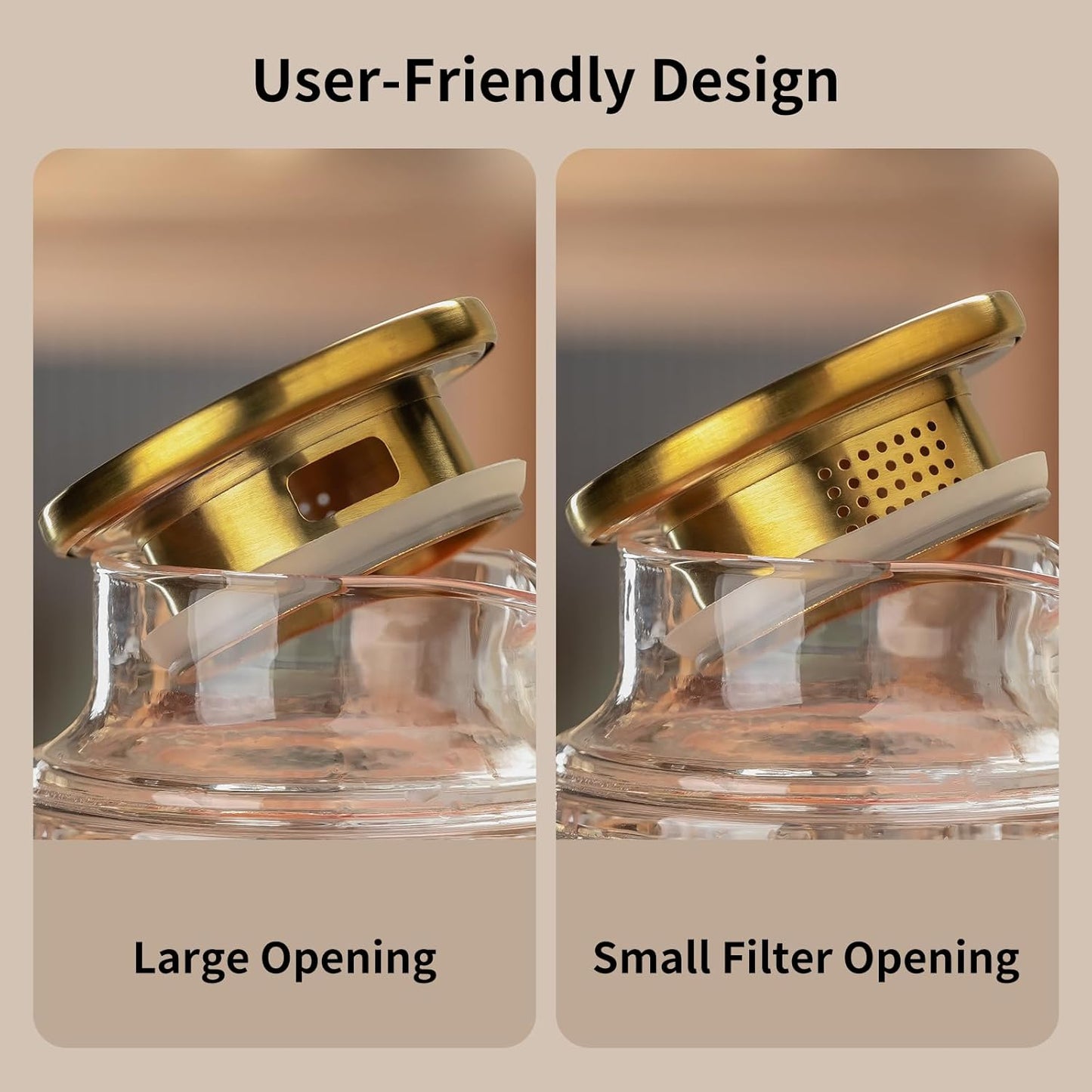 Glass Pitcher with Lid, 2 PACK 68 oz/2 Liter Vintage Water Pitcher, Clear Borosilicate Glass Water Carafe for Cold Brew, Coffee, Lemonade, Iced Sun Tea,Beverage, Milk, Heat Resistant