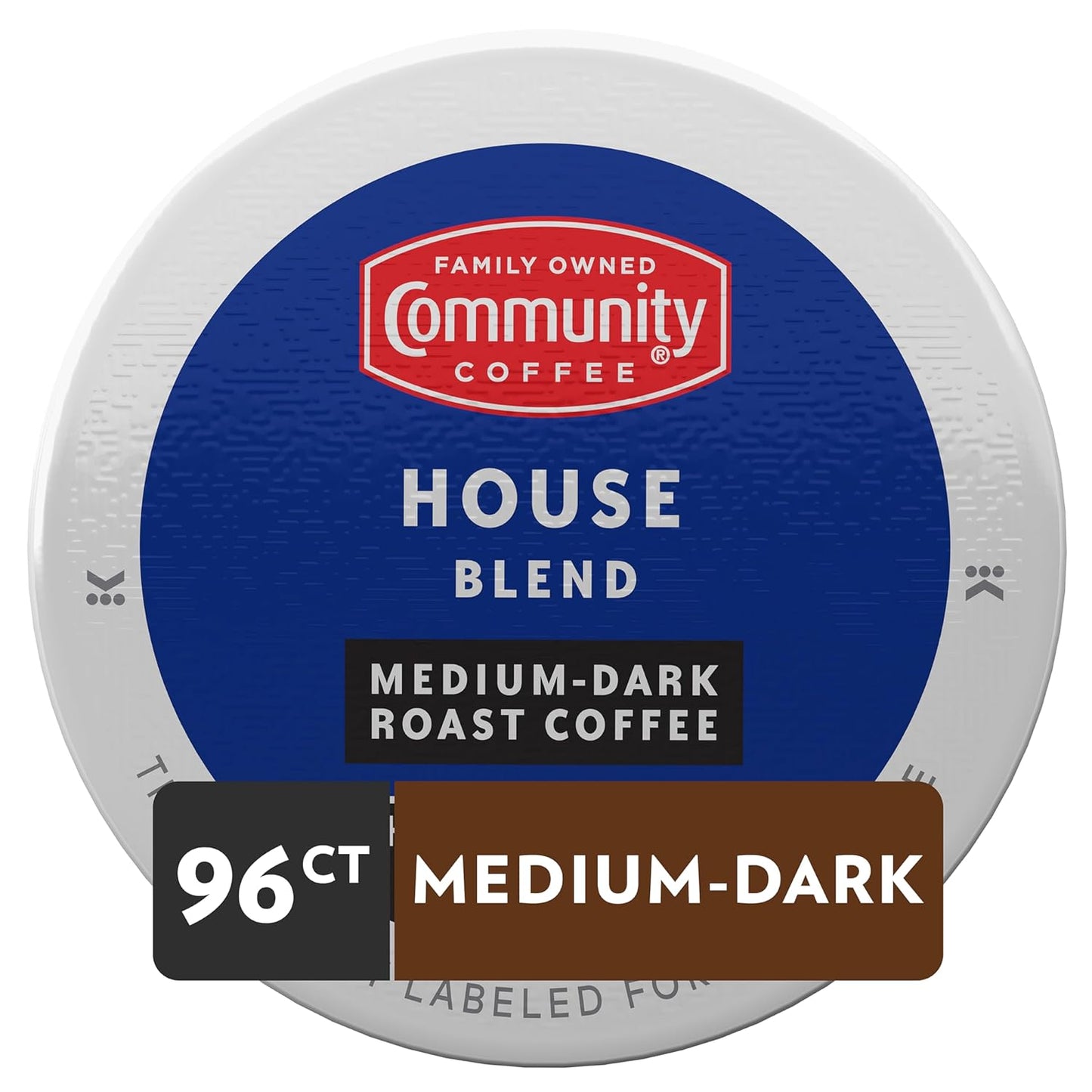 Community Coffee House Blend 96 Count Coffee Pods, Medium Dark Roast, Compatible with Keurig 2.0 K-Cup Brewers, 24 Count (Pack of 4)