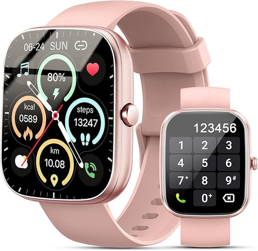 Smart Watch(Answer/Make Calls), 1.91" Smartwatches for Women Men, Fitness Tracker with 110+ Sport Modes, IP68 Waterproof, Heart Rate/Sleep/Spo2 Monitor, Pedometer, Activity Tracker for Android iOS