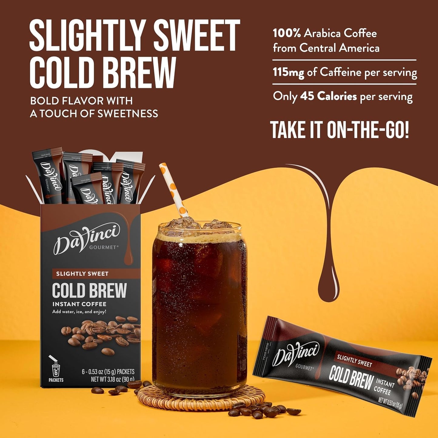 DaVinci Gourmet Caramel Instant Cold Brew Starter Kit