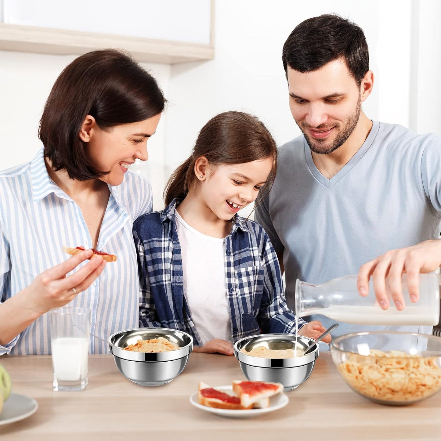 20 Pack Stainless Steel Bowls Set, 17 oz Double Walled Insulated Metal Bowl Bulk for Rice Soup Ice Cream Snacks Salad Cereal Sauces Serving, Easy to Clean, Stackable, 5.1 x 2.6 Inch