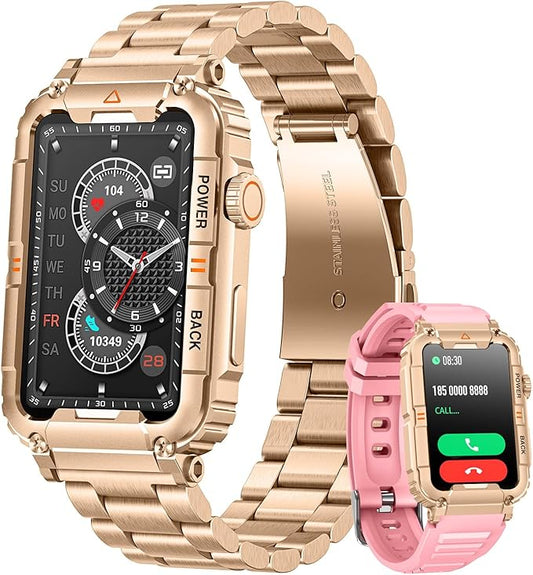Smartwatch for Women Fitness Tracker Watch: Smart Watch with Answer/Make Call Heart Rate Blood Pressure Sleep Monitor Step Counter 100+ Sports Modes Waterproof 1.57" Activity Trackers for Android iOS