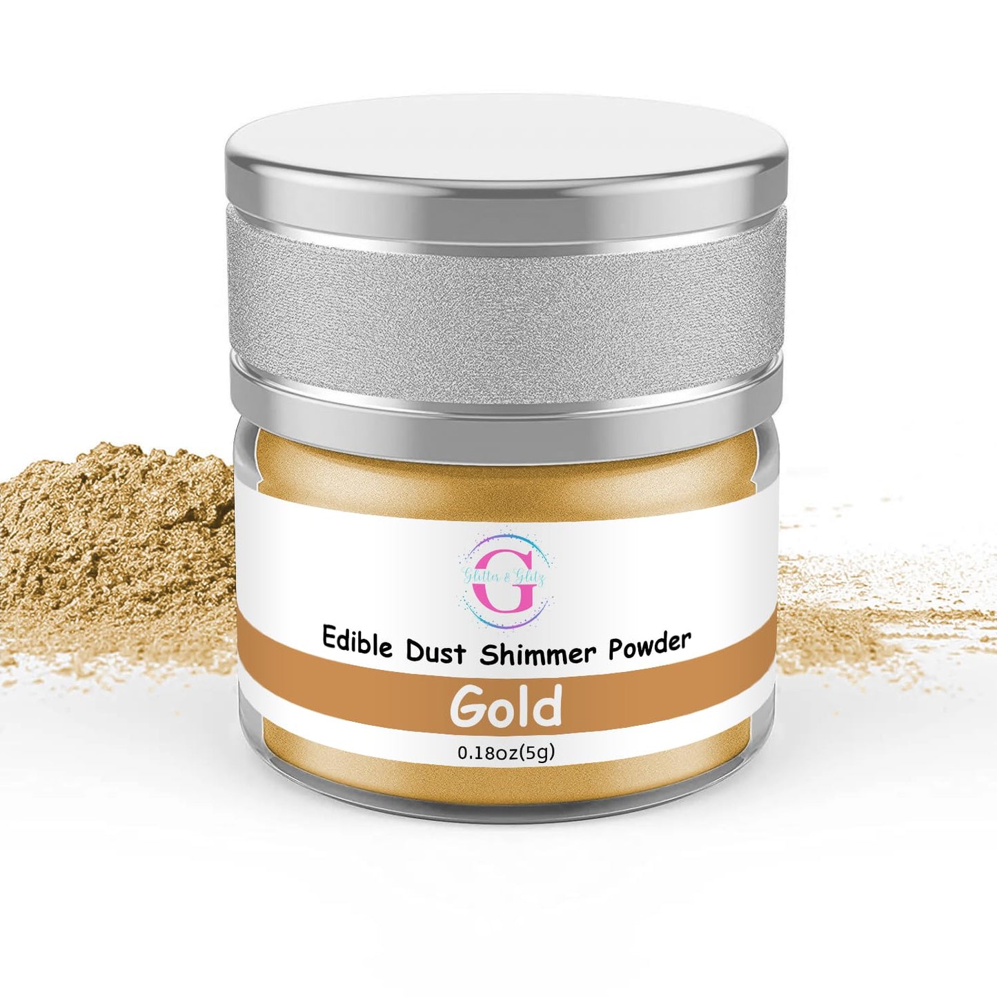 Glitter & Glitz Edible Glitter for Drinks - Premium Drink Glitter Edible Dust for Cocktails, Baking, Brew, Champagne - Luster Dust and Cocktail Glitter - Edible Glitter for Drinks Decoration (Gold, 5Grams)