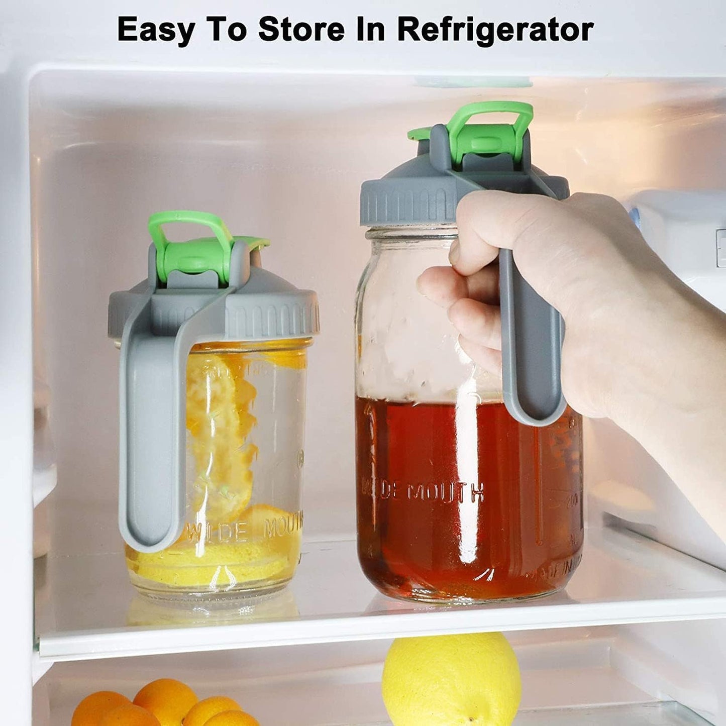 64 Oz Mason Jar Cold Brew Coffee Tea Maker With Food Grade Filter Infuser 2 Quart Glass Pitcher With Lid Half Gallon Iced Hot Tea Pitchers Leak-Proof Jug For Coffee Sun Tea Juice Lemonade Cold Brew