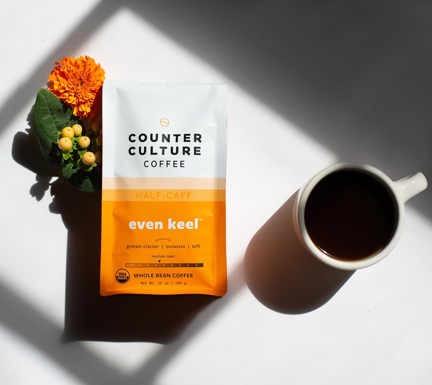 Counter Culture Coffee - Fresh Roasted Certified Organic Whole Bean Coffee (Kosher) (Even Keel Double Pack)
