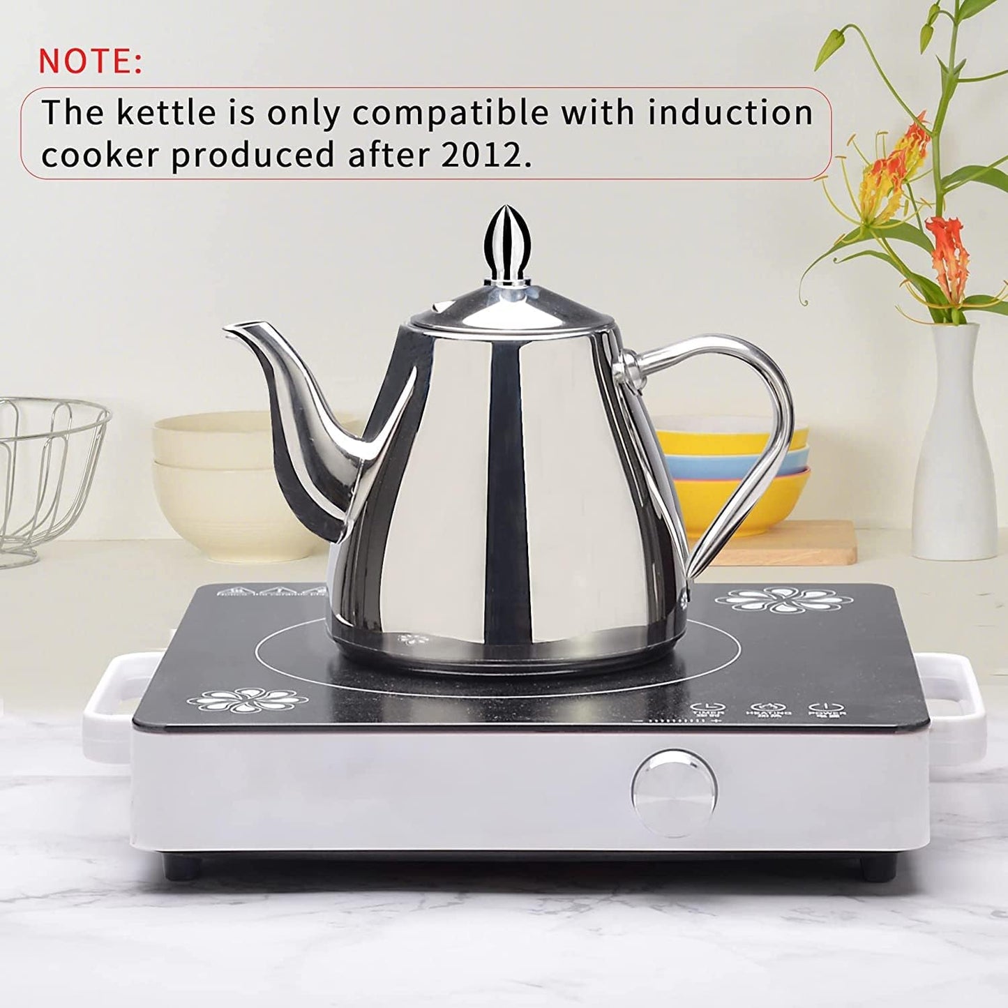 SANQIAHOME Stainless Steel Teapot Coffee Servers 2000ml