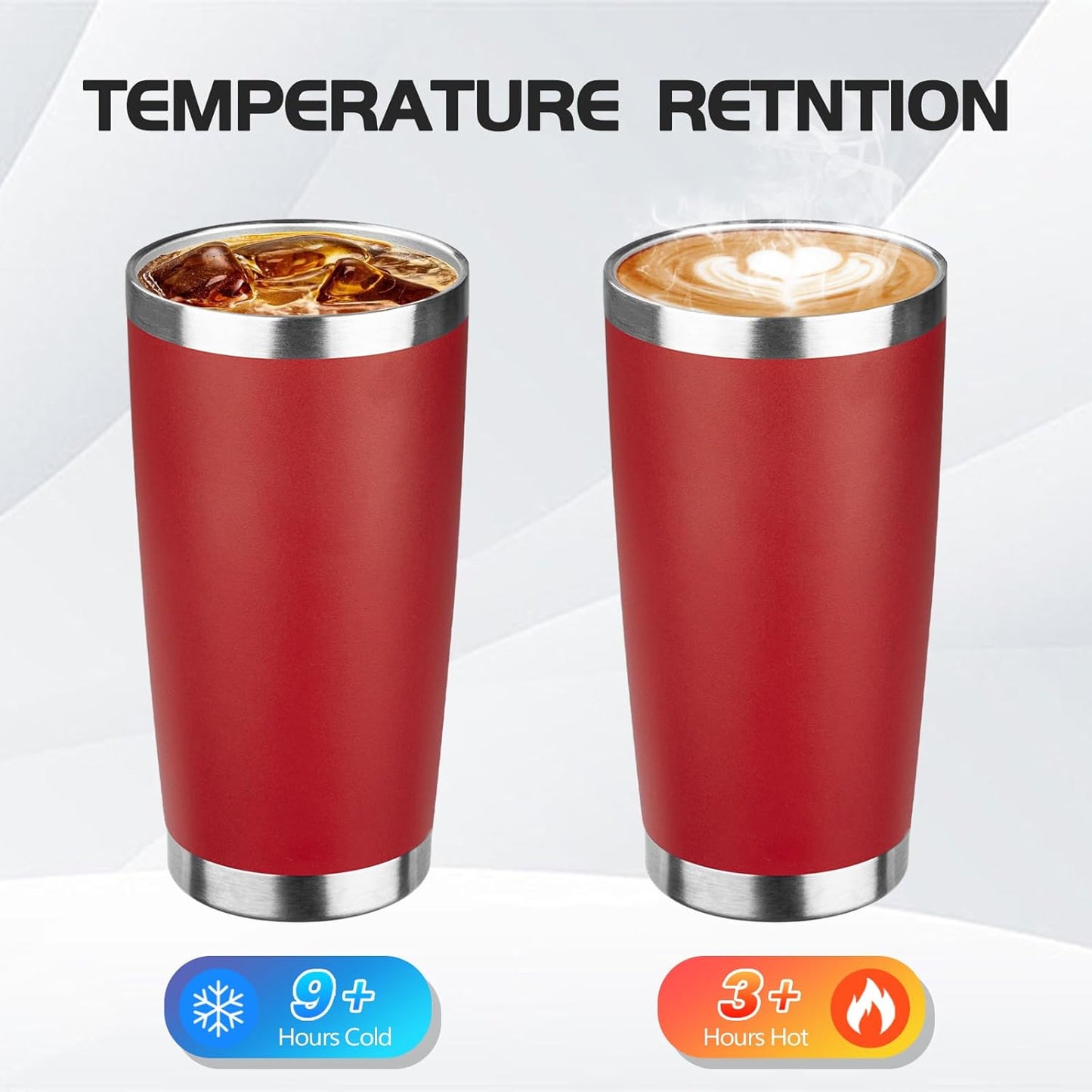 StarSpeed 20oz Tumbler Bulk with Lid, Stainless Steel Insulated Tumblers Double Wall Vacuum Insulated Travel Mug, Powder Coated Coffee Cups for Hot and Cold Drinks(Wine Red,1)