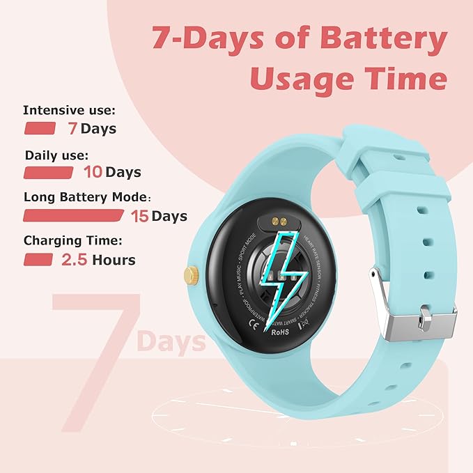 Smart Watch for Women Ladies Smartwatch for Android iOS Phones Heart Rate Sleep Tracker Fitness Watch 123+ Sports Modes Pedometer Calorie Counter